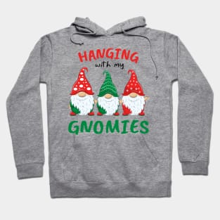 Hanging With My Gnomies Christmas Funny Garden Gnomes Hoodie